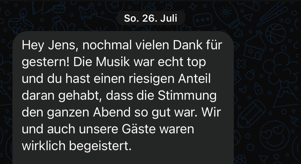 WhatsApp-Feedback von Samira & Klaus